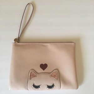 Lauren Conrad Cat Makeup bag Zip Wristlet